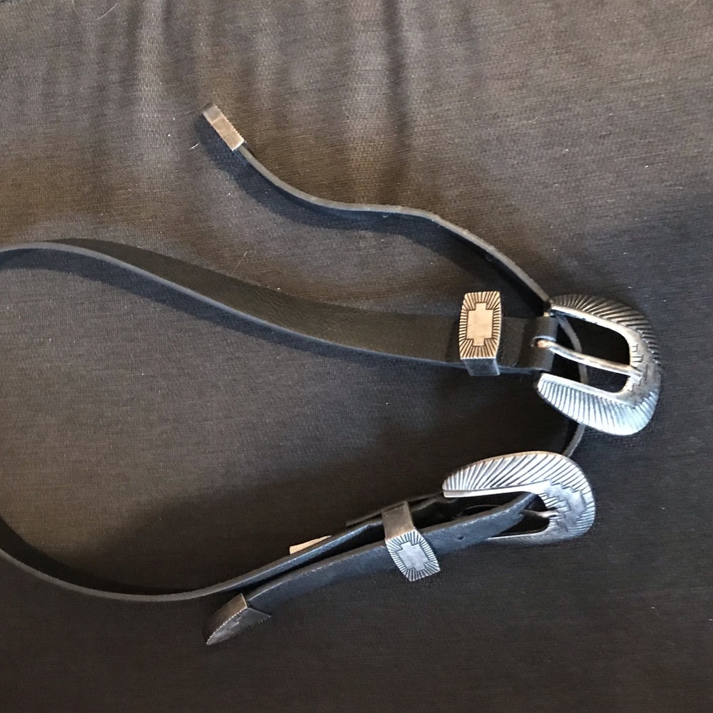 Silver western belt